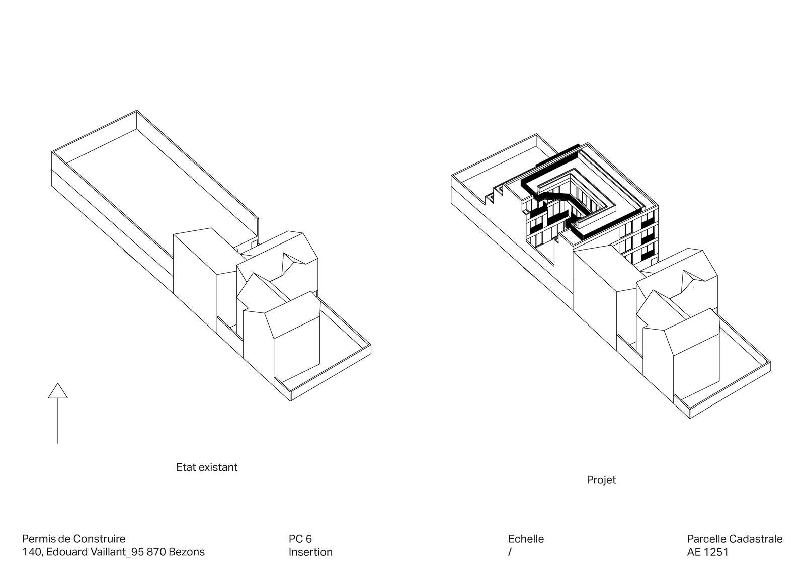 Insertion du projet dans le tissu de Bezons, planche du permis de construire