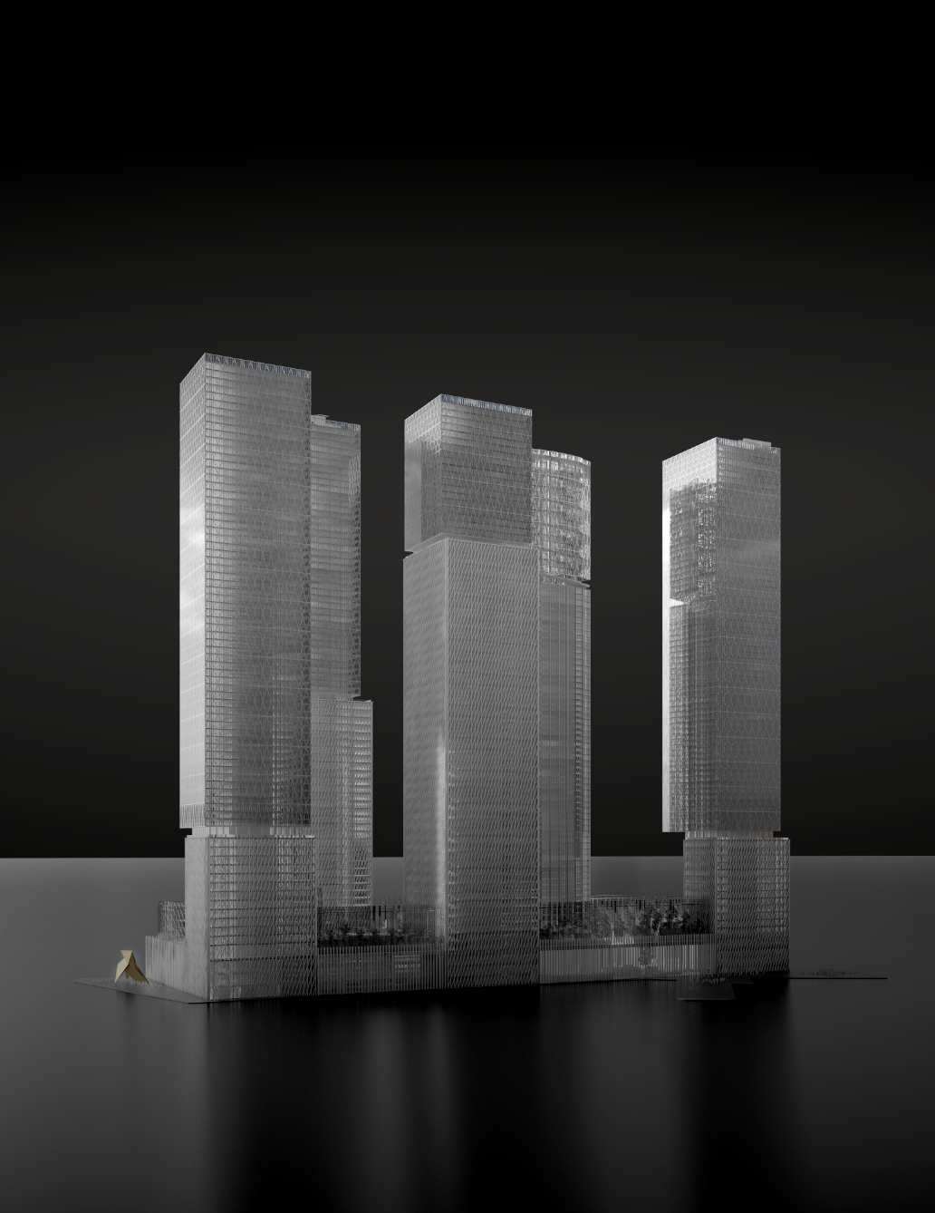 Montparnasse Délire, maquette blanche des tours