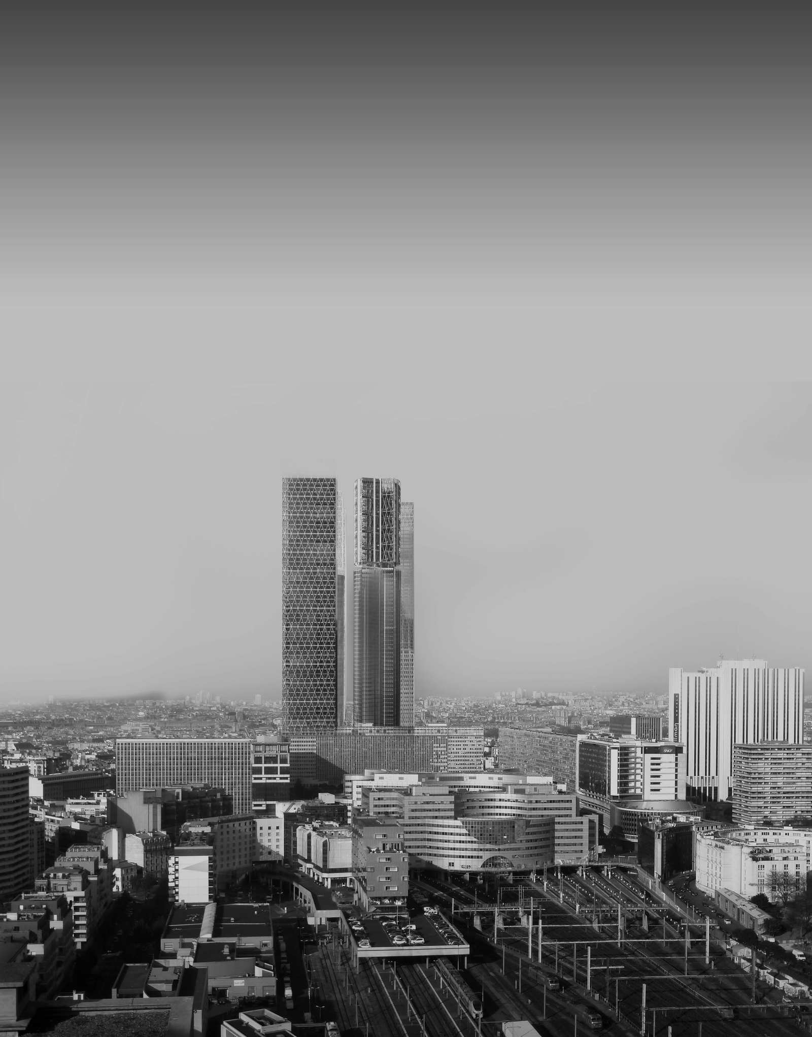 Vue aérienne des tours de Montparnasse Délire