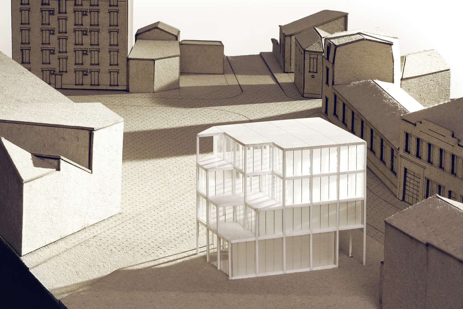 Maquette de Néo-Dom-Ino, 142 rue de Rosny à Montreuil