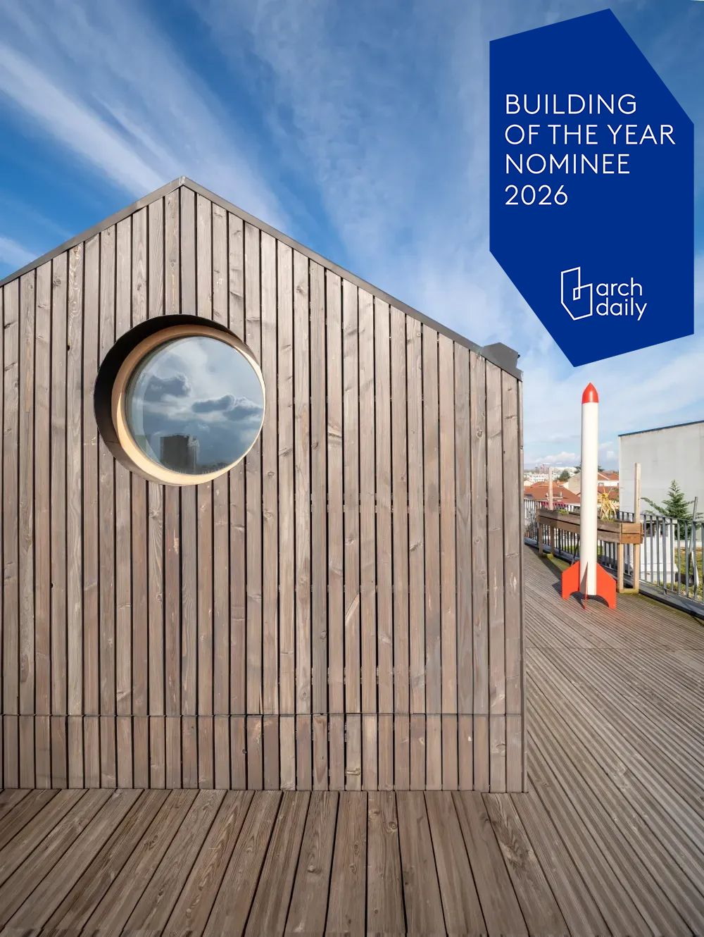 Maison bois béton nommée aux ArchDaily Building of the Year Awards 2026