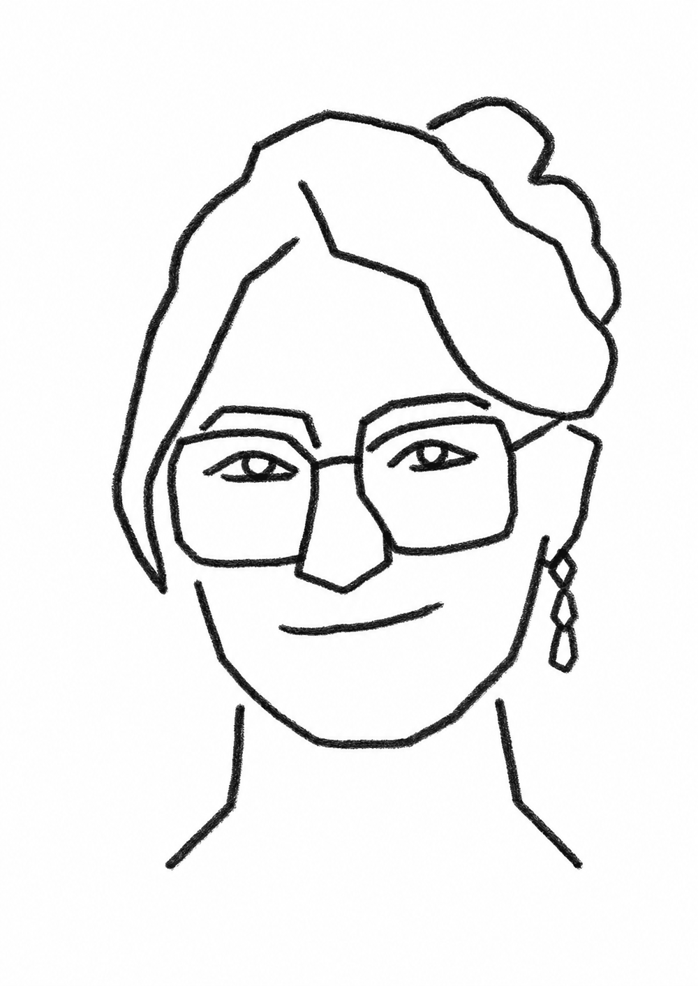 Portrait dessine de Juliette Ayache