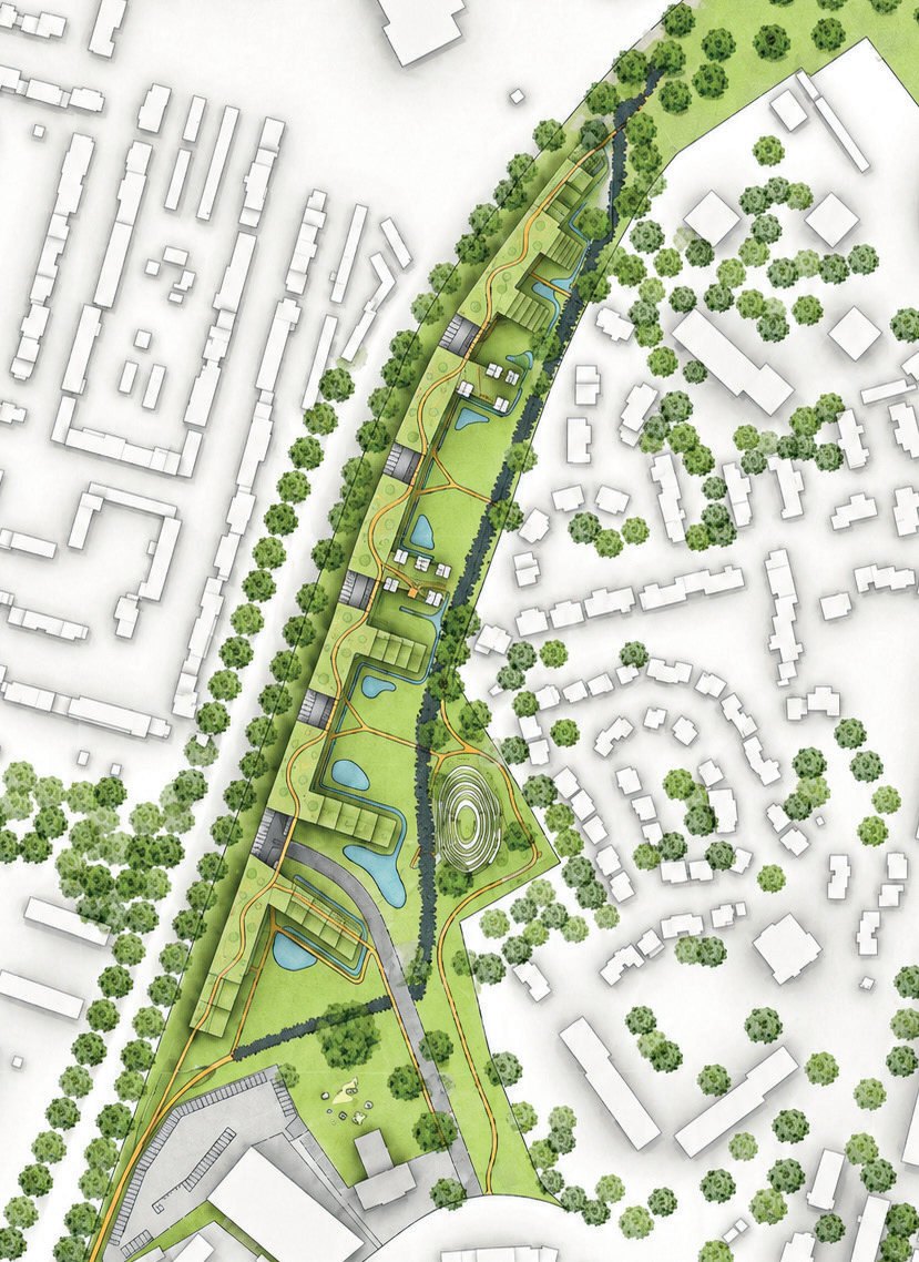 Plan masse du nouveau quartier Pont Supérieur à Lambersart